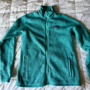 Patagonia Teal Green Full-Zip Fleece Jacket